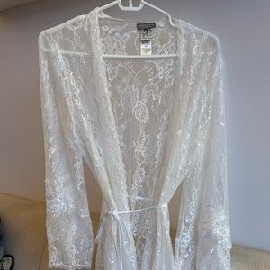 Jonquil Ivory lace short robe Neimans intimates